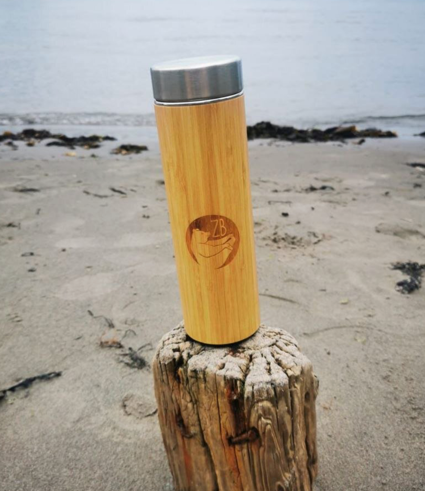 Bamboo Flask with Tea Straiiner