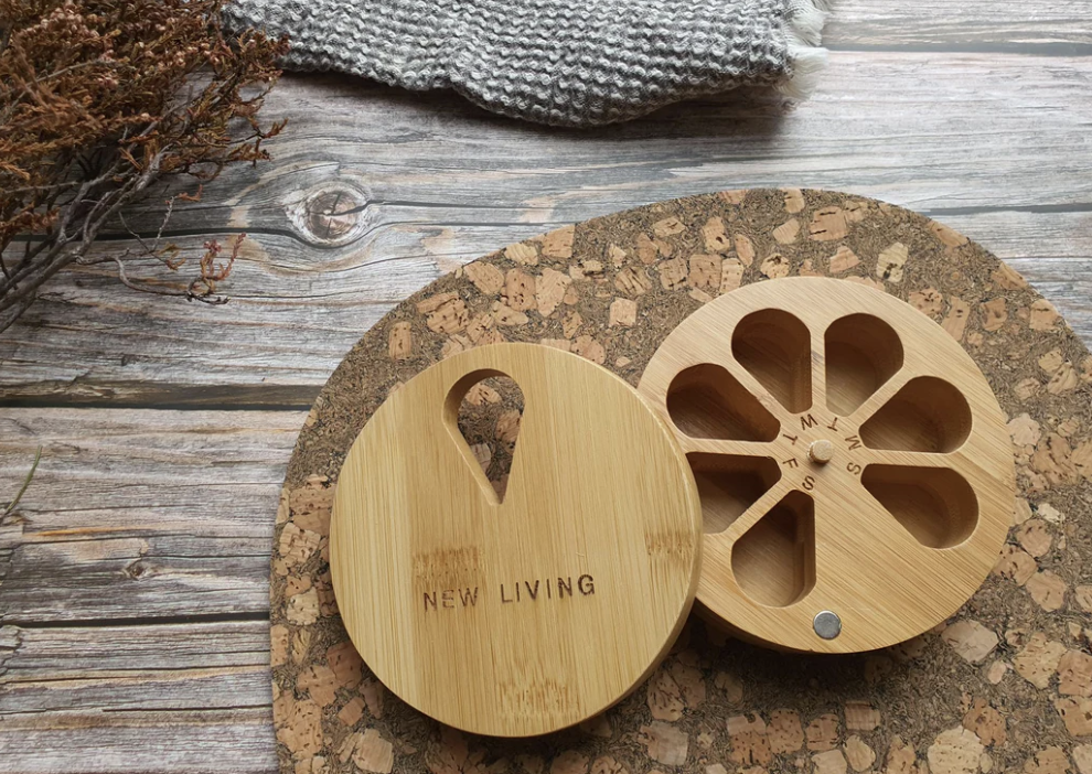 Bamboo Pill Box